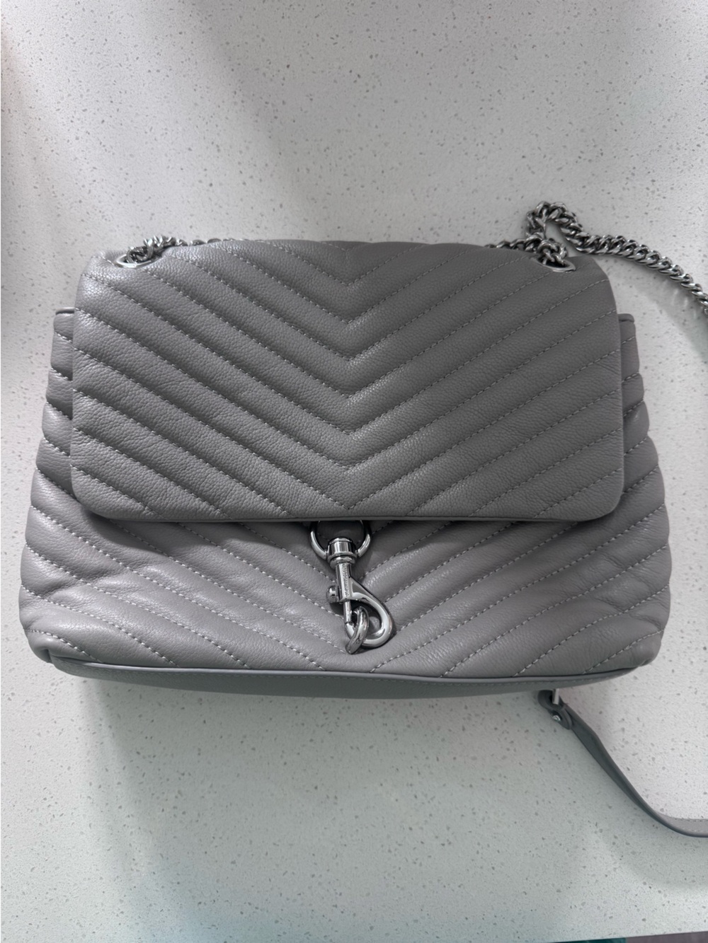 Rebecca Minkoff Quilted Leather Shoulder Bag - Gray